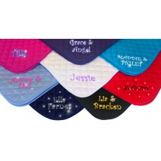 Crystal Crazy Personalised Saddle Cloth Embroidered on Both Sides with Scattered Crystals